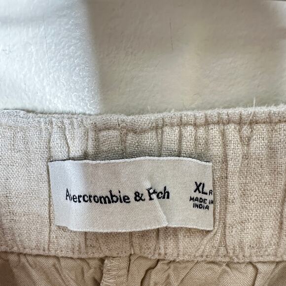 ABERCROMBIE & FITCH Pull On Linen Wide Leg Embroidered Pant Floral Sz XL {3K32} - Picture 6 of 7